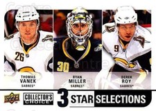 2008-09 Collectors Choice #254 Thomas Vanek, Ryan Miller, Derek Roy