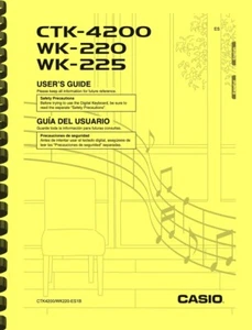 Casio WK-220 WK-225 CTK-4200 Keyboard USER'S GUIDE OWNER'S MANUAL - Picture 1 of 3