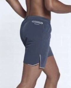 NIKE AeroSwift Max 7in Dark Blue Reflective Silver Running Shorts NEW Mens Sz S - Picture 1 of 12