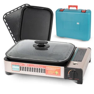2in1 Campeggio Fornello Stufa Gas + Esterno Griglia a + Cartucce di 227g - Bild 1 von 78