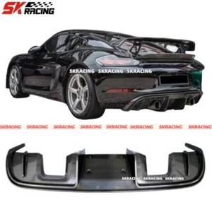 Difusor de parachoques trasero de fibra de carbono seco para Porsche 718 982 Boxster Cayman - Imagen 1 de 16
