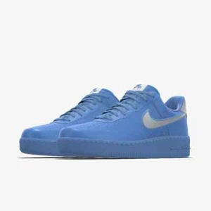 Men's Nike Air Force 1 Low ID University Blue UNC OW Off-White Inspired Nike ID  - Picture 1 of 6