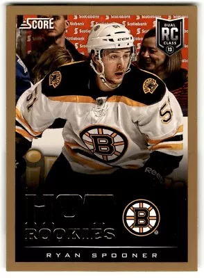 2013-14 Score Gold Ryan Spooner Rookie #607 Boston Bruins - Image 1 of 2