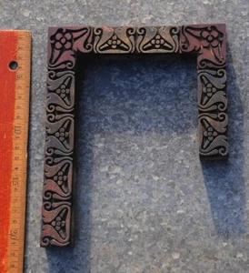 letterpress border wooden printing blocks ornaments Art Nouveau wood frame old " - Picture 1 of 5