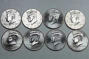 2008 2009 2010 2011 P D Stempelglanz Kennedy Half Dollar Münzrollensatz 2008-2011 - Bild 1 von 6