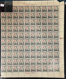 Scott #702, 2c Rotes Kreuz, Teilbogen/98, #S 20453(B)/20496(R), NH, perfekter Fehler! - Bild 1 von 1