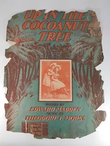 Antique Paper - 1908 - Up in the Cocoanut Tree Mills Sisters New York Chicago - Picture 1 of 5