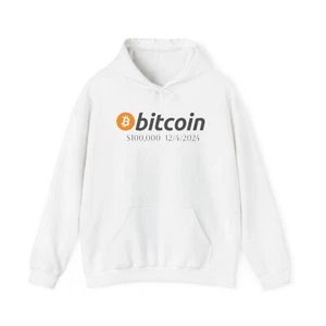 BTC, Bitcoin, commorativen hooded, sweatshirt, crypto gift, FREE SHIP - Picture 1 of 7