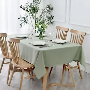 Rectangle Textured Tablecloth Waterproof Spillproof Wrinkle Free Tablecloth - Picture 1 of 9