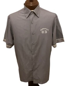 SIDEOUT M Garage Surf Skate Retro 90s Logo Gray Button Shirt *Excellent* - Picture 1 of 7