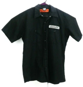 Silver Star Short Sleeve Woven Shirt (L) Black EUC - Picture 1 of 10