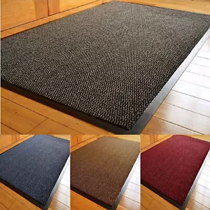 LARGE HEAVY DUTY NON SLIP RUBBER BACK BARRIER DOOR MAT KITCHEN HALLWAY FLOOR RUG - Picture 1 of 121