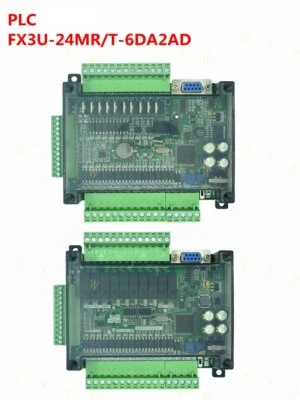 FX3U-24MR FX3U-24MT PLC industrial control board 14 input 10 output 6AD 2DA with - Image 1 of 3