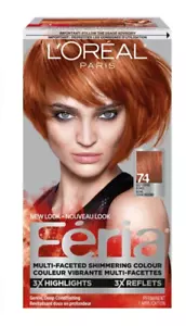 L'Oreal Paris Feria Deep Copper Blonde #74 3x Highlights Hair Colour - Picture 1 of 5