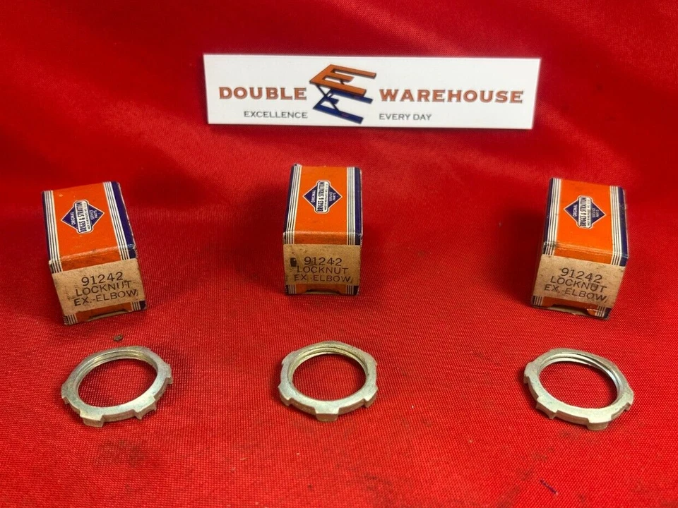 LOTE DE TRES (3) tuerca de seguridad codo de escape Briggs & Stratton 91242 OEM nuevo de lote Foto 1 de 2