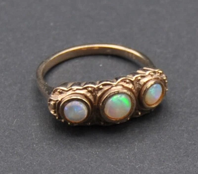 Rotgold Voll Opal Kristall 585 Gold Vintage Antik - Bild 1 von 4