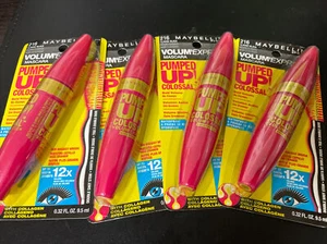 New Maybelline Pumped Up Colossal Mascara - 216 Classic Black Lot Of 4 - Picture 1 of 9