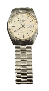 Orologio vintage PHASER 10 giorni data di Sears & Roebuck Seiko FUNZIONA! Ha bisogno di batteria - Foto 1 di 5