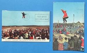 AK-Alaska Famous Native Sport Of Blanket Toss Vintage Souvenir Postcard Lot - Picture 1 of 4