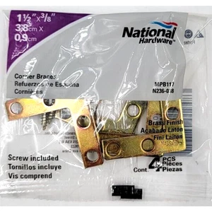 National Hardware Stahl Eck Flachstreben 4 Stück 1 1/2 x 3/8 N236-038 Gold - Bild 1 von 2