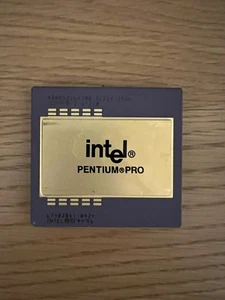 Intel Pentium Pro 200MHz 256KB Gold Ceramic Processor - Picture 1 of 2
