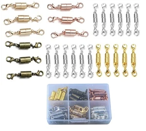1Box 30pcs Mixed 6 Colors Magnetic Connector Clasp Closures Lobster Clasp for... - Picture 1 of 8
