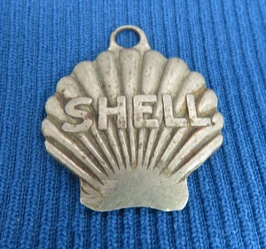 Vintage Shell Gas Oil Key Chain Fob Finder Mail To Shell Gold Tone - Picture 1 of 3