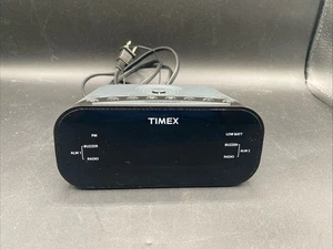 Timex T231Y Alarm Clock FM Radio 2 Alarm w/ Buzzer Display Dimmer Snooze/Sleep - Picture 1 of 6