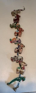 India Folk Art Handmade Hanging Bell Animal Beads Nursery Garland Safari - Picture 1 of 6