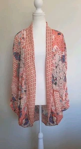 Gigi & Ella Jewel Studded Sun Cover Kimono Top Pink/blue Size 8 As New Exc Cond. - Picture 1 of 5