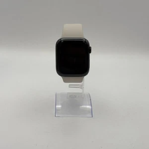 Apple Watch (Series 4) 44mm Black Stainless Steel (LTE) Beige Band- Very Good - Picture 1 of 4