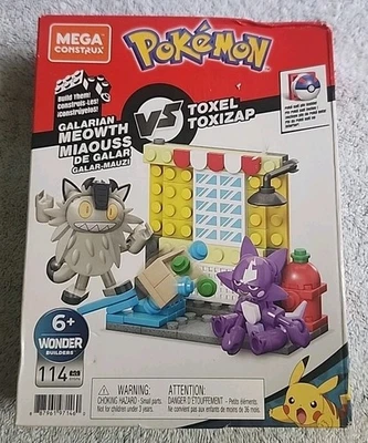 Mega Construx Pokémon: 114pc Galarian Meowth vs Toxel Set GYG96 New Sealed  - Image 1 of 4