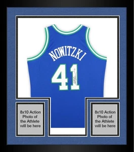 Framed Dirk Nowitzki Mavericks Signed Mitchell & Ness 1998 Authentic Jersey - Picture 1 of 5