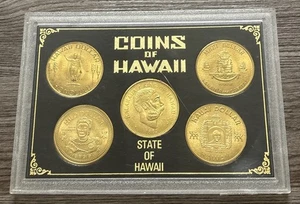 Juego de 5 monedas de Hawaii dólar hawaiano Aloha Hilo Maui Kauai - Imagen 1 de 4