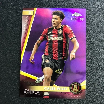 2024 Topps Chrome MLS #26 Caleb Wiley Purple Refractor 199/199 - Image 1 of 2