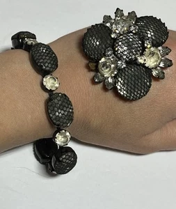 Kramer Set di Spille a Rete per Bracciale Nero RR1662 - Foto 1 di 14