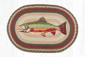 Alfombras de tierra OP-244 parche ovalado trucha 20" x 30" - Imagen 1 de 1