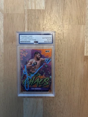 2024 Topps Finest Yair Rodriguez Chaos Orange Auto/75. Psa DNA  - Image 1 of 2