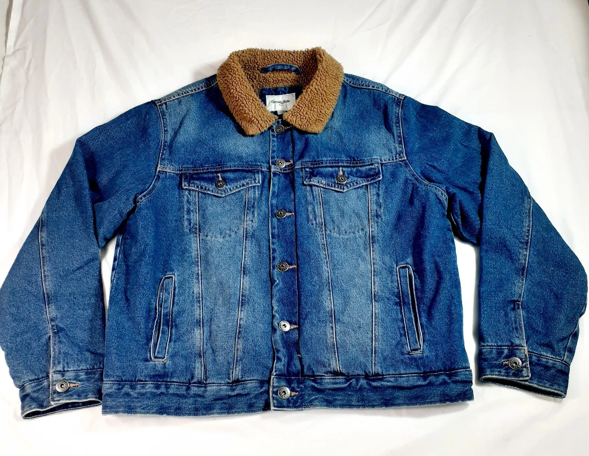 shearling denim jacket products for sale | eBay