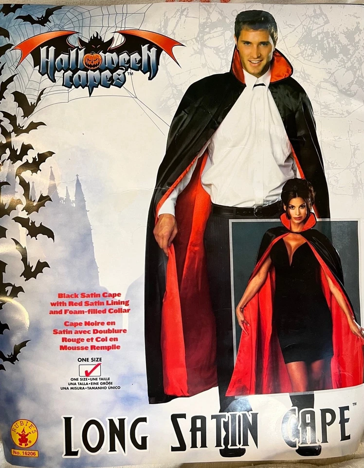 RUBIE’S Long Satin Cape One Size Unisex (Bx 19) - Image 1 of 4