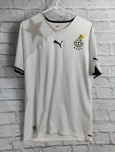 BONITA CAMISETA LOCAL 2010/11 Ghana Grande Puma Copa Mundial África Estrella Negra - Imagen 1 de 7