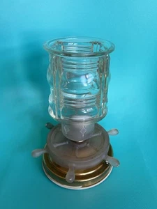 Antique VTG Nautical Ocean Lantern Ship’s Wheel Glass Light Ceiling Fixture - Picture 1 of 11