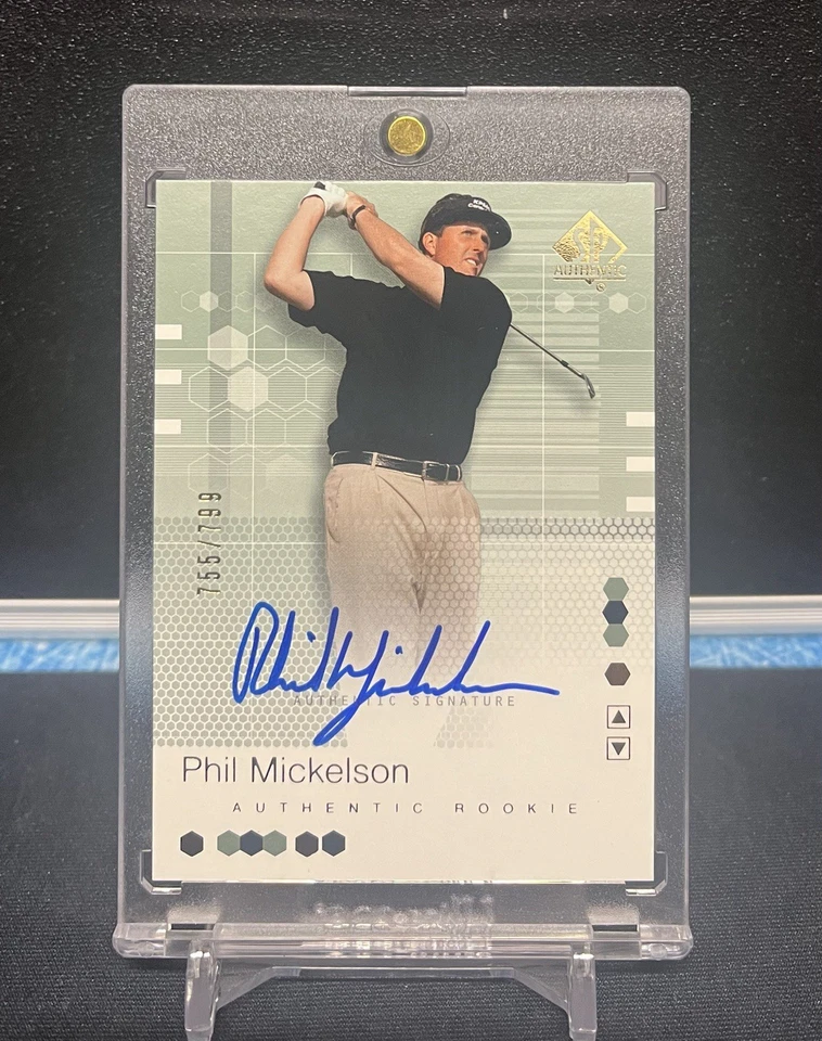 WOW! 2002 SP Authentic Phil Mickelson Rookie RC On-Card AUTO Autograph #d/799 - Изображение 1 из 2