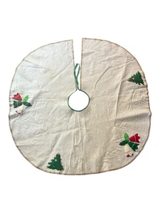 50er Vintage Filz Applikation Pailletten Bäume Glocken Weihnachten Rock kitschig MCM - Bild 1 von 21