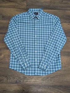 UNTUCKit Button Up Shirt Men's Medium Blue Plaid Relaxed Fit Long Sleeve - Picture 1 of 7