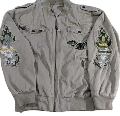 Blac Label Embroidered Jacket Sz XL EUC "LOVE HUSTLE LIES COMPROMISE" - Image 1 of 4