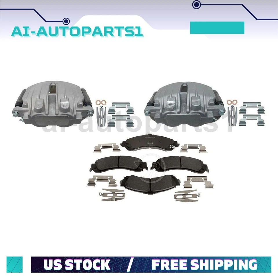 Pinzas de freno y pastillas de freno traseras izquierda derecha para Cadillac Escalade ESV 2003-2006 Foto 1 de 4