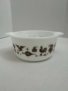 Plato vintage Pyrex Early American 474-B 1 1/2 QT - Imagen 1 de 9