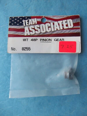 TEAM ASSOCIATED 8255 PINION GEAR 18T 18 TOOTH 48P 48 PITCH ASC8255 OPEN PACKAGE - Image 1 of 2