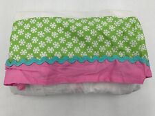 Pottery Barn Baby Kids Simone Crib Bed Skirt Floral Ribbon Green Pink #9964K